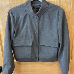 Rachel Zoe Gray Bomber Jacket